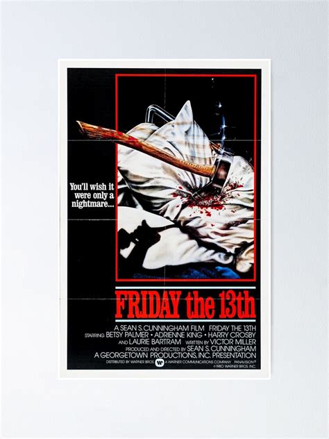 "Friday the 13th 1980 Movie Poster" Poster for Sale by BetterDaze | Redbubble