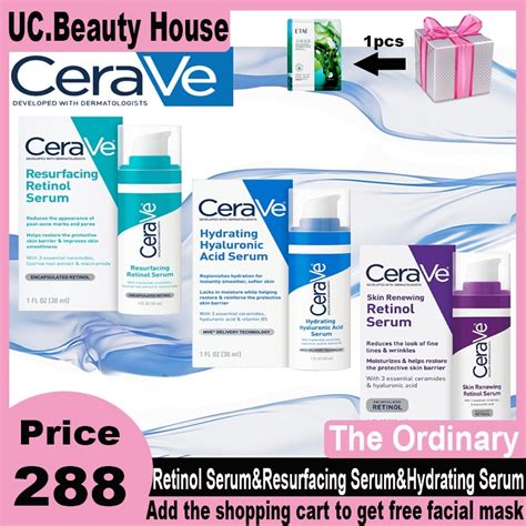 Cerave Skin Renewing Retinol Serum And Resurfacing Serum And Hydrating