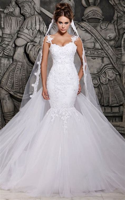 Robe De Mariée Style Sirène Lace Mermaid Wedding Dress Wedding