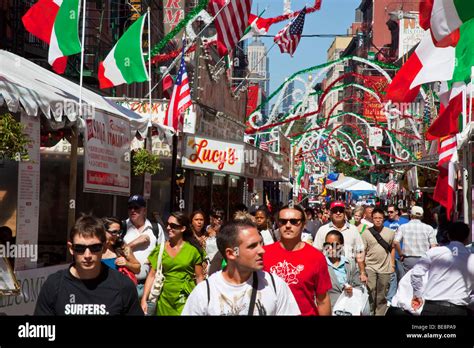 Feast Of San Gennaro Festival In Little Italy In New York City Stock