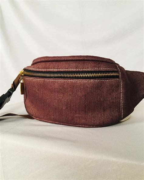 Ferraro Unisex Chocolate Brown Jute Cotton Juco Fanny Pack Jute