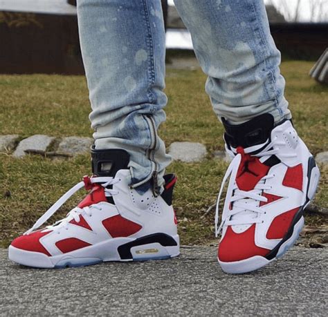 Explore How the Jordan 6 Carmine Look On Foot | eBay