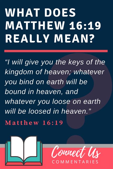 Matthew 16:19 Meaning of Keys of the Kingdom – ConnectUS