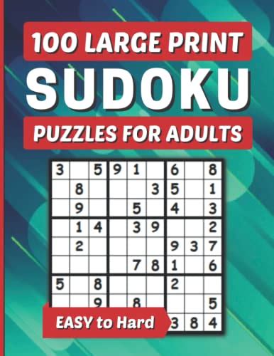 Sudoku Puzzles For Adults A Large Print Sudoku Puzzle Book For Adults Easy To Hard By Dr Brain