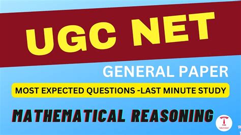 Ugc Net General Paper Mathematical Reasoning Youtube