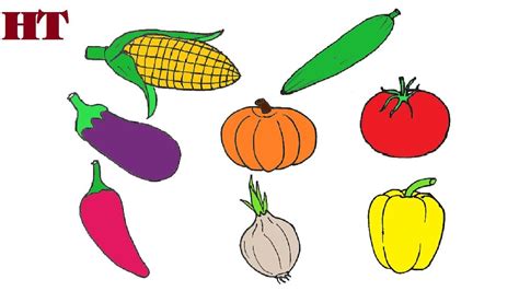 Vegetables Drawing Easy