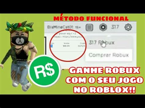 COMO GANHAR ROBUX DE GRAÇA NO ROBLOX FUNCIONAL YouTube