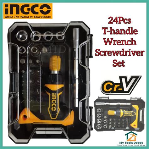 Ingco Original 24pcs T Handle Wrench Screwdriver Set HKSDB0188 Lazada PH