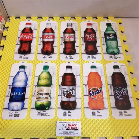 10 Royal Vendors Soda Vending Machine 20oz Bottle” Vend Label Kit