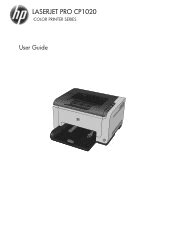 HP LaserJet Pro CP1025 - Color Printer Manual