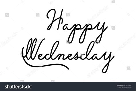 Happy Wednesday Hand Written Black Script Stock Vector Royalty Free