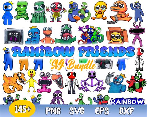 Rainbow Friends Bundle Svg Rainbow Friends Svg Rainbow Fri Inspire