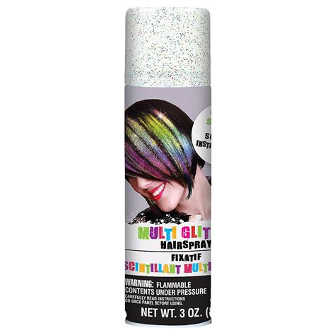 Multicolor Glitter Hair Spray 3oz Party City