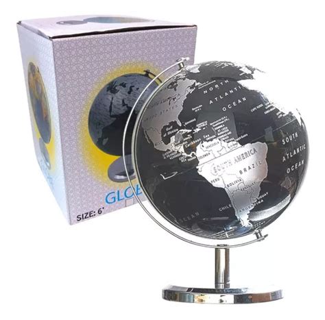 Globo Terrestre Giratório De Mesa Decoração Metal Luxo 19 Cm Frete grátis