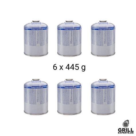 CADAC CA445 6er Set Ventil Gas Kartusche 445g Butan Propan Gemisch