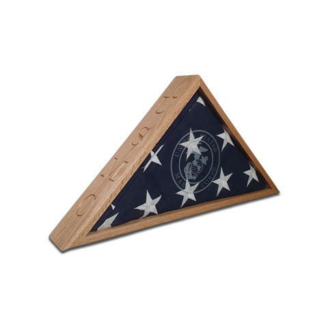 Marine Veteran - Burial Flag Display Case (5' x 9.5' Flag) - Legacies ...