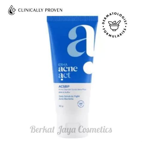 Jual ERHA Acneact ACSBP 60gr Sabun Wajah Jerawat Shopee Indonesia