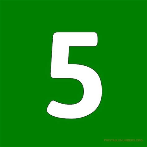 Green Number 5 - ClipArt Best