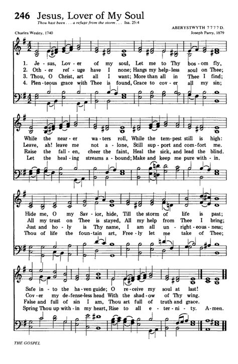 Hymns For The Living Church 246 Jesus Lover Of My Soul