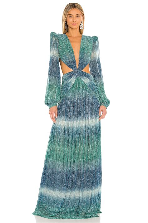 PatBO Ombre Lurex Cut Out Maxi Dress In Blue Multi REVOLVE