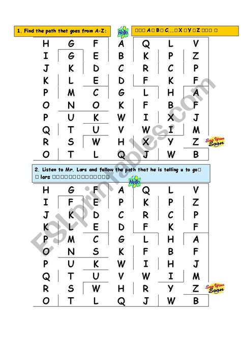 ABC Maze - ESL worksheet by larei