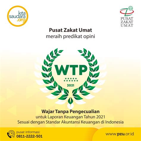 Keren Pusat Zakat Umat Raih Wtp Laporan Keuangan Untuk Ke Kalinya