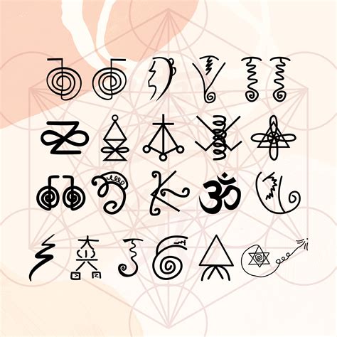 Complete Reiki Symbols Collection 50 Symbols and 7 Chakras Digital PNG ...