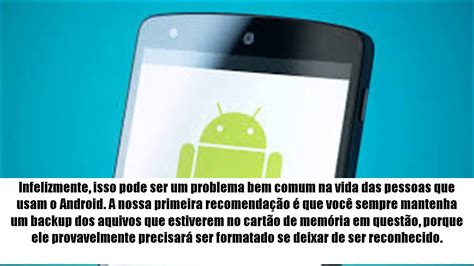 Celular N O Reconhece Cart O De Mem Ria Solu O Definitiva Youtube