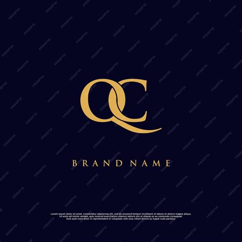 Premium Vector | Luxury modern combination qc abstract vector logo