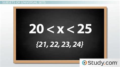 Universal Set Symbol, Definition & Examples - Video & Lesson Transcript ...