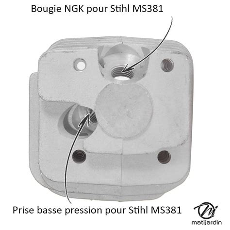 Cylindre piston adaptable pour tronçonneuse Stihl MS381 Ø 52 mm