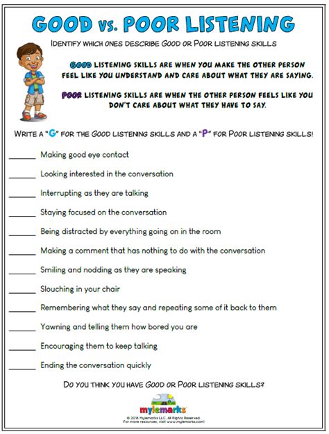 Social Skills Worksheets For Kids And Teens