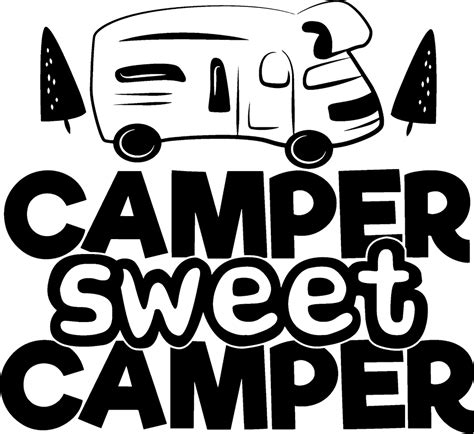 Camper Sweet Camper Svg Camping Svg Camper Svg Hand Lettered Svg