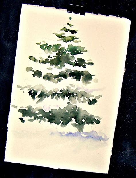 Simple Watercolor Christmas Cards at PaintingValley.com | Explore ...