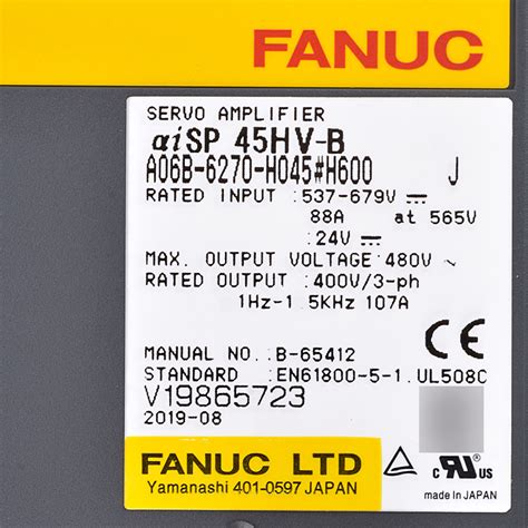 Fanuc Drives A B H H Fanuc Servo Amplifier Aisp Hv B