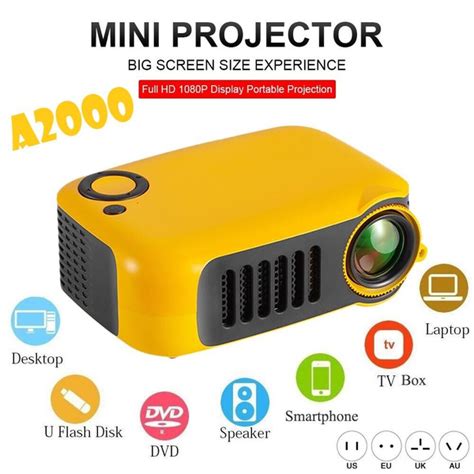 Проектор XPX Мини-проектор портативный HD-1080P A2000 купить по ...