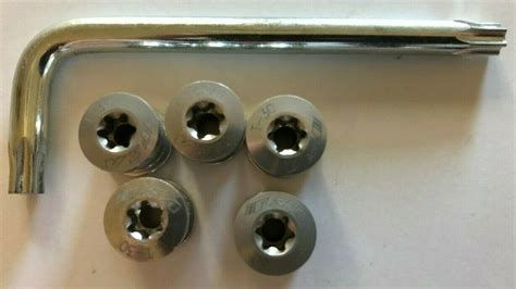 FSA T 30 Alloy Chainring Nut Bolt Set Of 5 Silver Includes Wrench