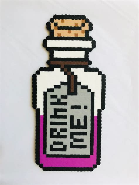 Alice In Wonderland Drink Me Perler Kandi Etsy Canada In 2023 Diy