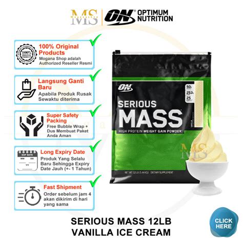 Optimum Nutrition Serious Mass Whey Protein 12lb Susu Protein Isolate Untuk Meningkatkan Massa