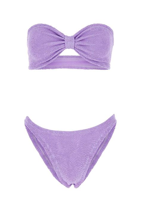 Hunza G Lilac Stretch Nylon Jean Bikini Hunza G