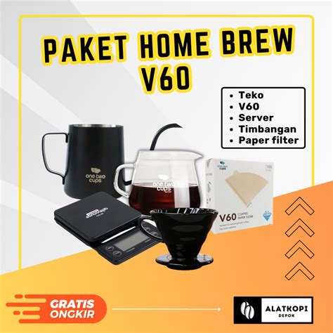 Jual Paket Alat Seduh Kopi V60 Manual Brew Home Brew V60 Ceramic