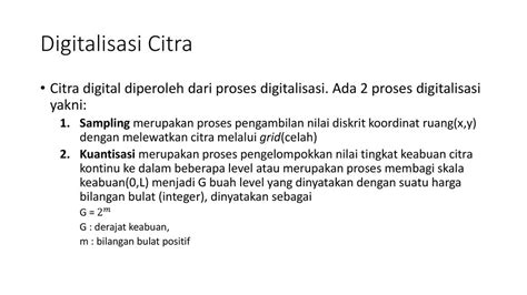 Konsep Dasar Pengolahan Citra Ppt Download