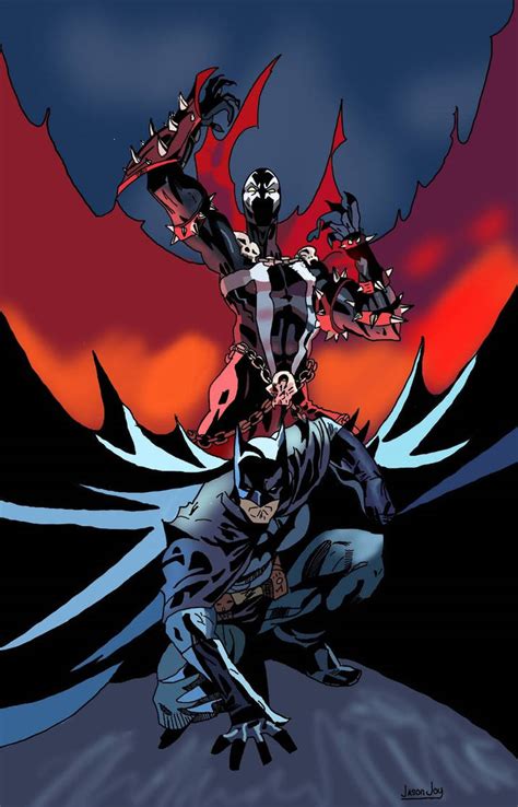 Spawn and batman by cmyz on DeviantArt