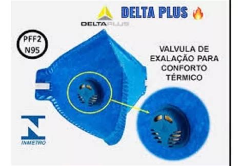 Kit 10 Uni Máscara Respirador Pff2 C Válvula Deltaplus N95