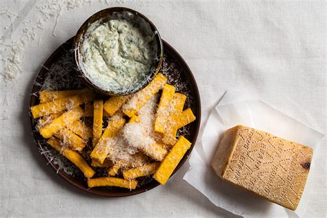 Crispy Polenta Fries With Sour Cream Herby Dressing Woolworths Taste