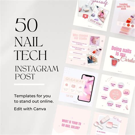 Nail Technician Instagram Posts Premium Social Media Content For Nail