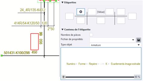 Nouveau panneau des propriétés dans les dessins Tekla User Assistance