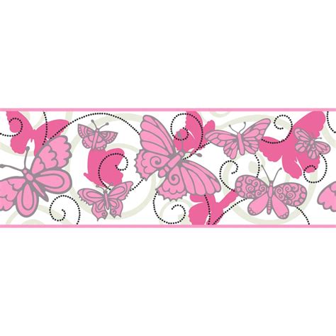 York Wallcoverings Bs5405b Room To Grow Butterfly Border - Cute ...