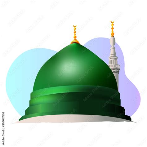 Madina Masjid Nabawi A Vector Draw Of Madina Tun Nabi Stock Vector Adobe Stock