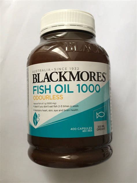 400 Capsule Blackmore Odourless Fish Oil 1000mg Health Nutrition